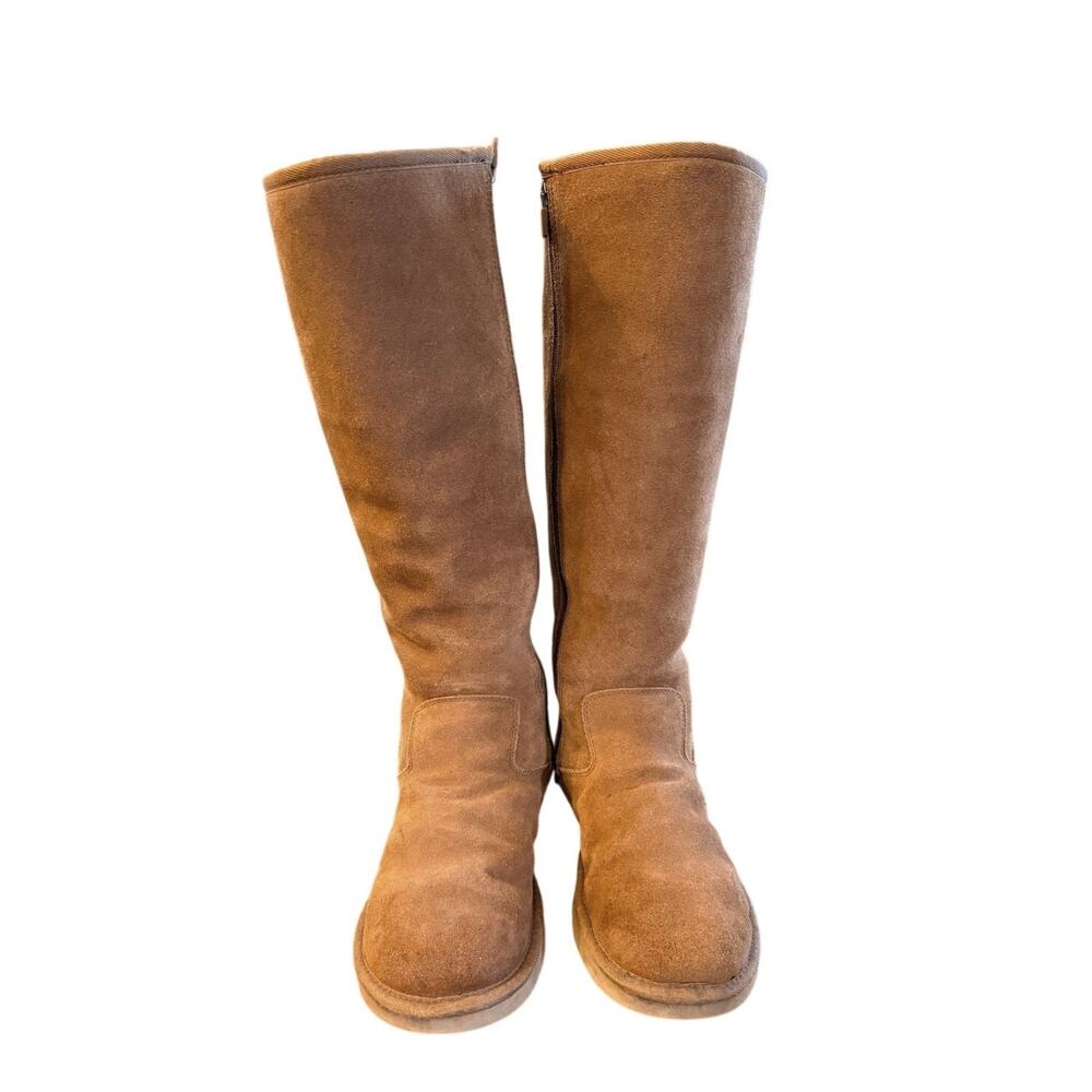 UGGxAnthropologie 9 Classic Ultra Tall Boots $295 Knee High Shearling Chestnut - Picture 4 of 14